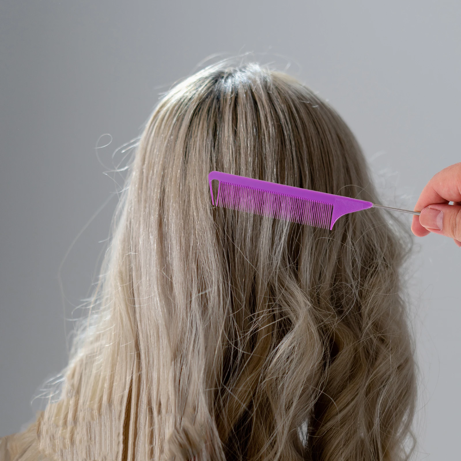 

12 шт., расческа для окрашивания волос с ручкой из нержавеющей стали, прочный, легкий для салона, домашнего использования, парикмахерские расчески для киктейлей, парикмахерский инструмент