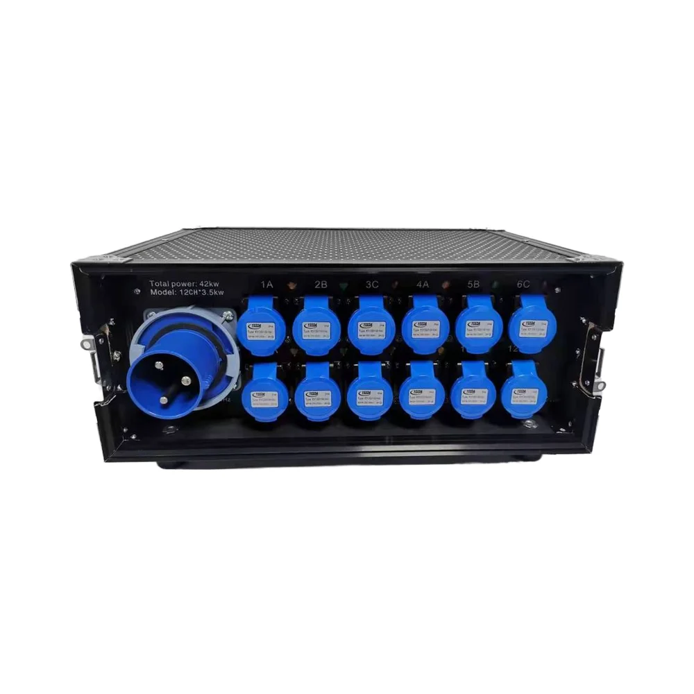 

W-18 63A 3PIN Input 12 Road 16A Waterproof Output Power Distributor for Power Distribution Equipment