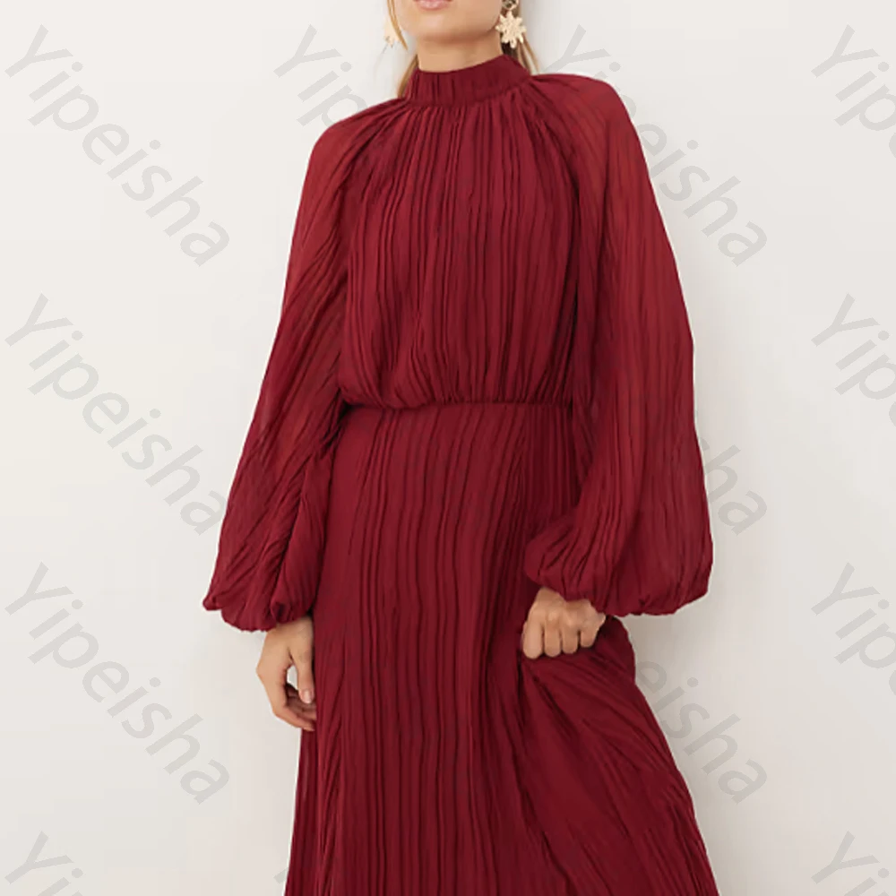 Elegante Oansatz Falten Abendkleider Sexy Lange Ärmel Promi Kleid Exquisite Hohe Qualität Prom Party Kleider Frauen Angepasst