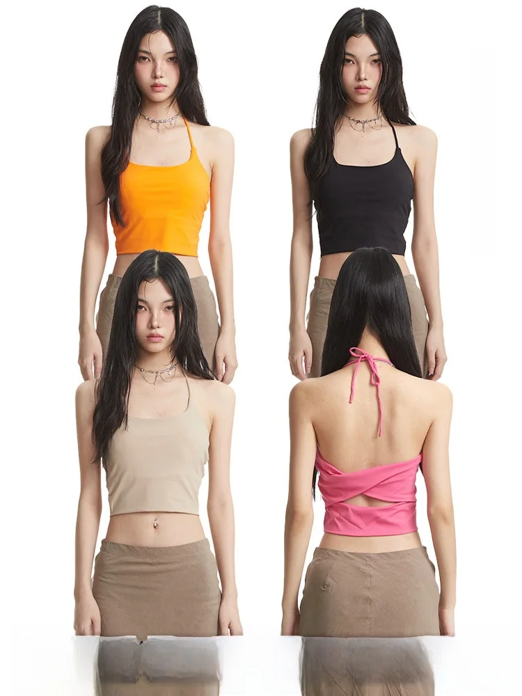 Sexy Hollow out Strap Sports Bra Top Women Summer Outdoor Wear Bal Ne Hanging Tank Top Sweet Sle ort Length ...