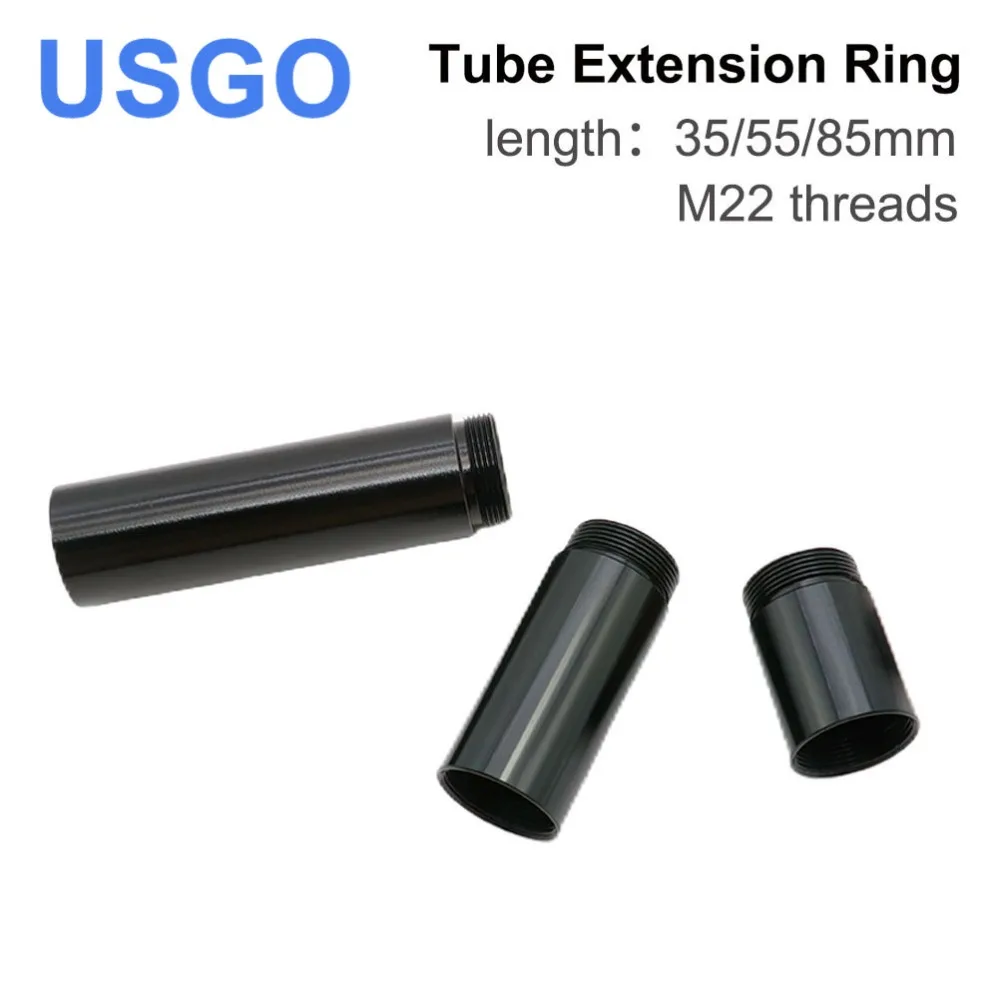 USGO-Tubo de extensión láser CO2, anillo de extensión, traje de cabeza láser O.D.24mm, tubo de lente