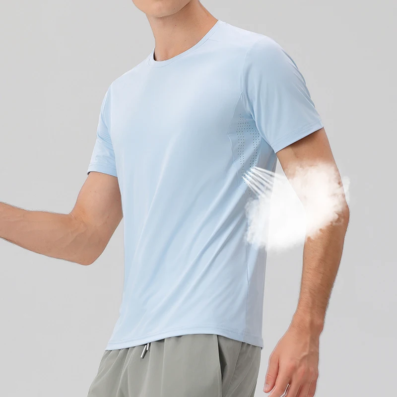 

Мужская футболка для бега, быстросохнущая, дышащая, спортивная, удобная, для фитнеса и джоггинга