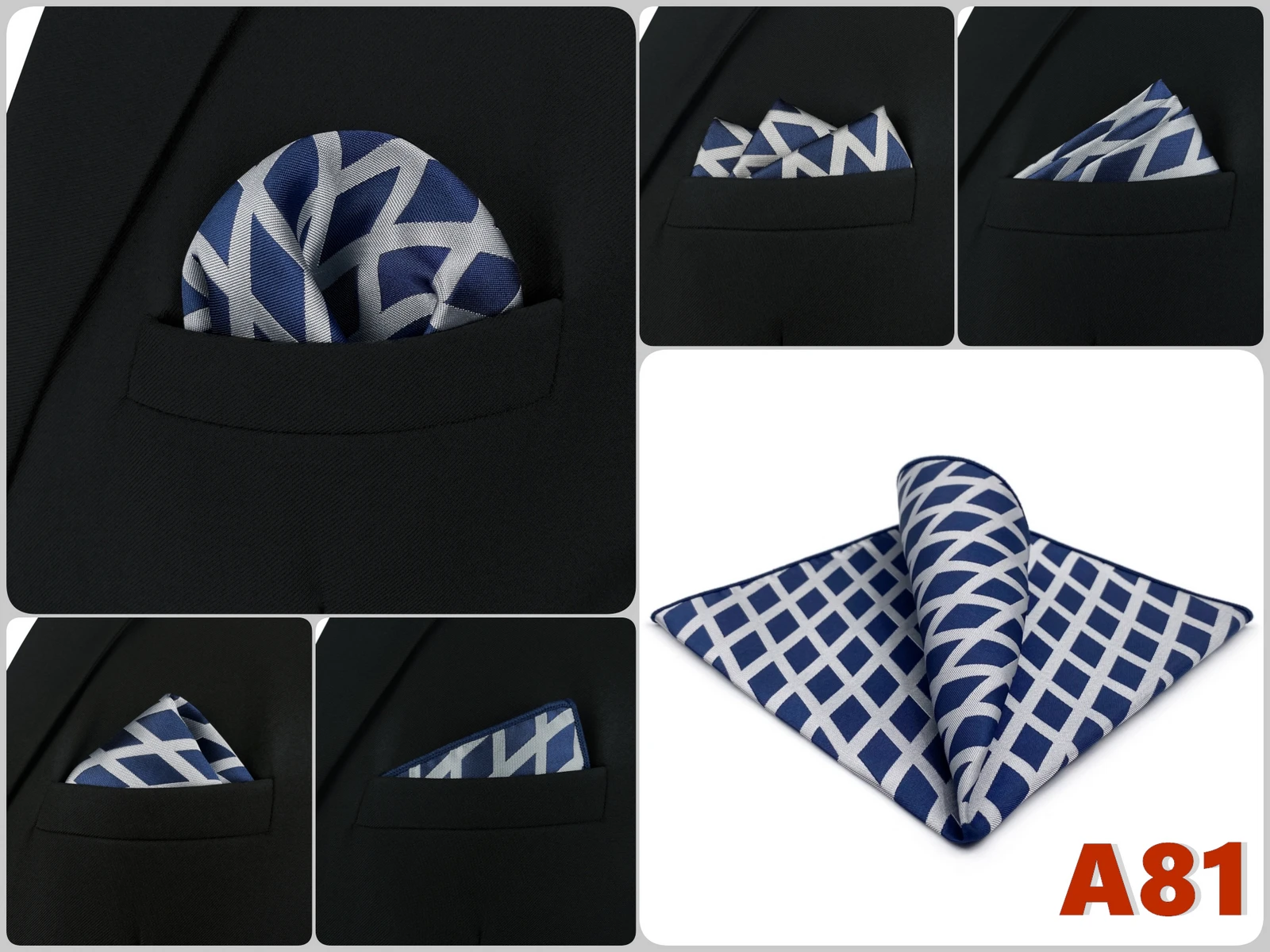 Luxury Mens Pocket Square Handkerchief Multiple Designs Classic Suit Hanky Large Striped Gentlemen Wedding Party Gift for Men