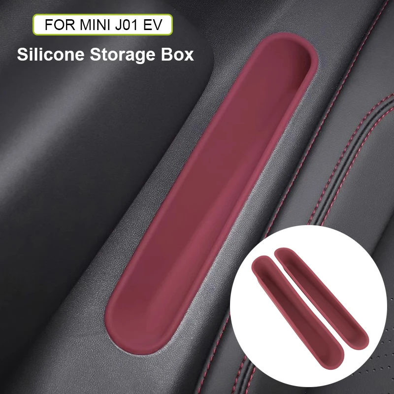 2pcs Car Rear Seat Storage Box Organizer Decoration Interior Auto Accessories for Mini Cooper Electric E SE J01 EV 2024 2025