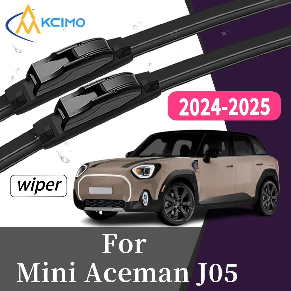 

All-Weather Wear-Resistant Front Windscreen Wiper Blades For Mini Aceman J05 2024-2025 High Quality Windshield kit 2Pcs