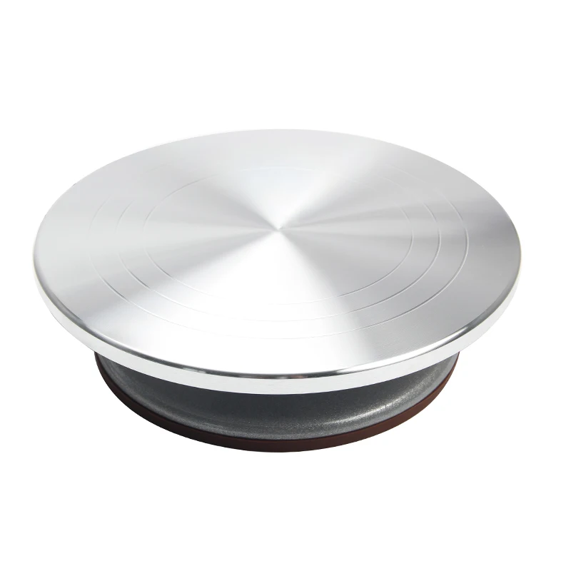 

Free Shipping New High Quality Aluminum Alloy 9" Round Top Cake Decorating Revolving Turntable Cupcake Stand