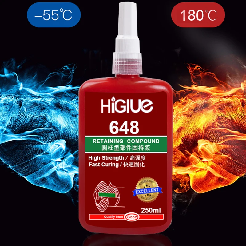 NEW 648 Cylindrical Member Fixing Hold Glue High Strength Cylindrical Bearing Glue Fast Curing Clearance Fixed Adhesive