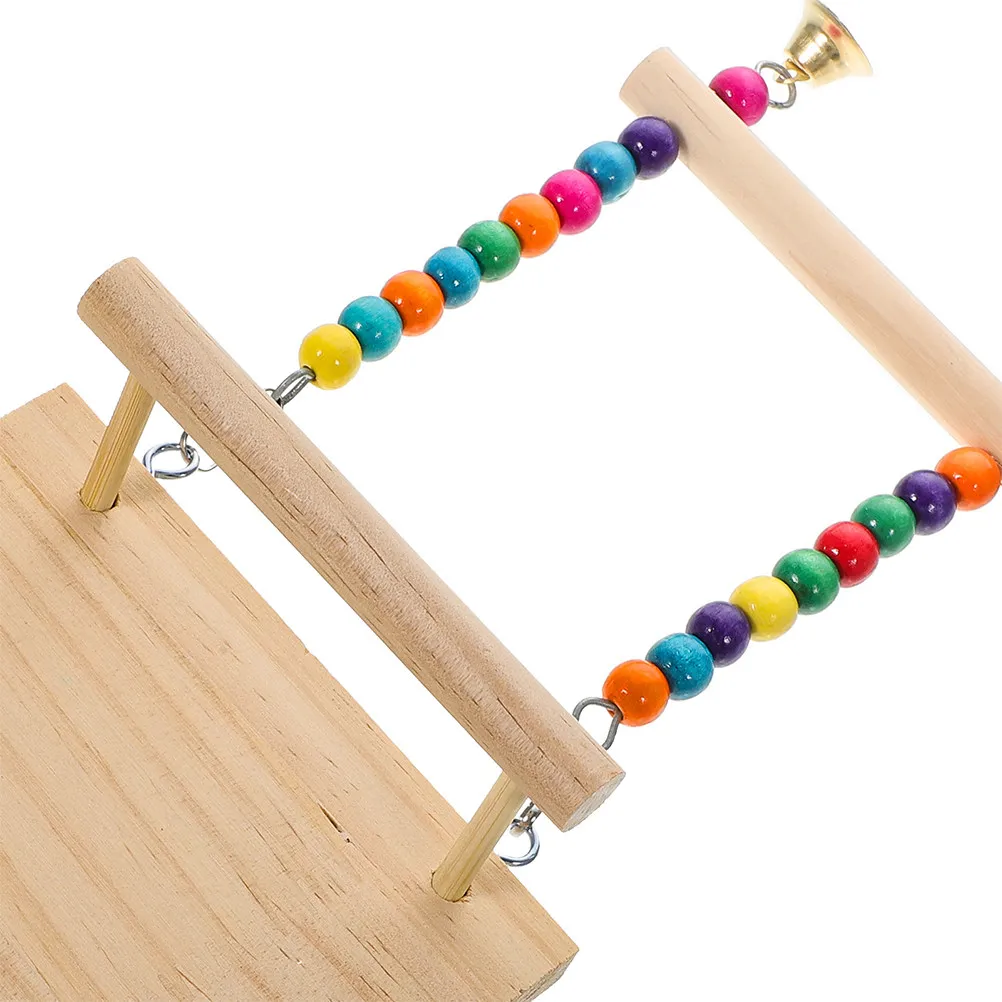 Wooden Bird Perch Stand for Parrot Parakeet Cockatiel Natural Wood Platform Perch for Resting Exercising Balancing Chewing Cage