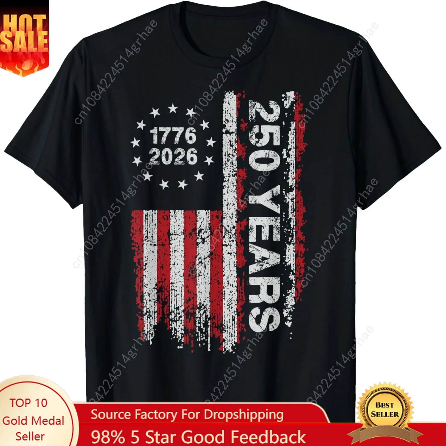 

250 Years America Anniversary 250th Independence Day Freedom T-Shirt