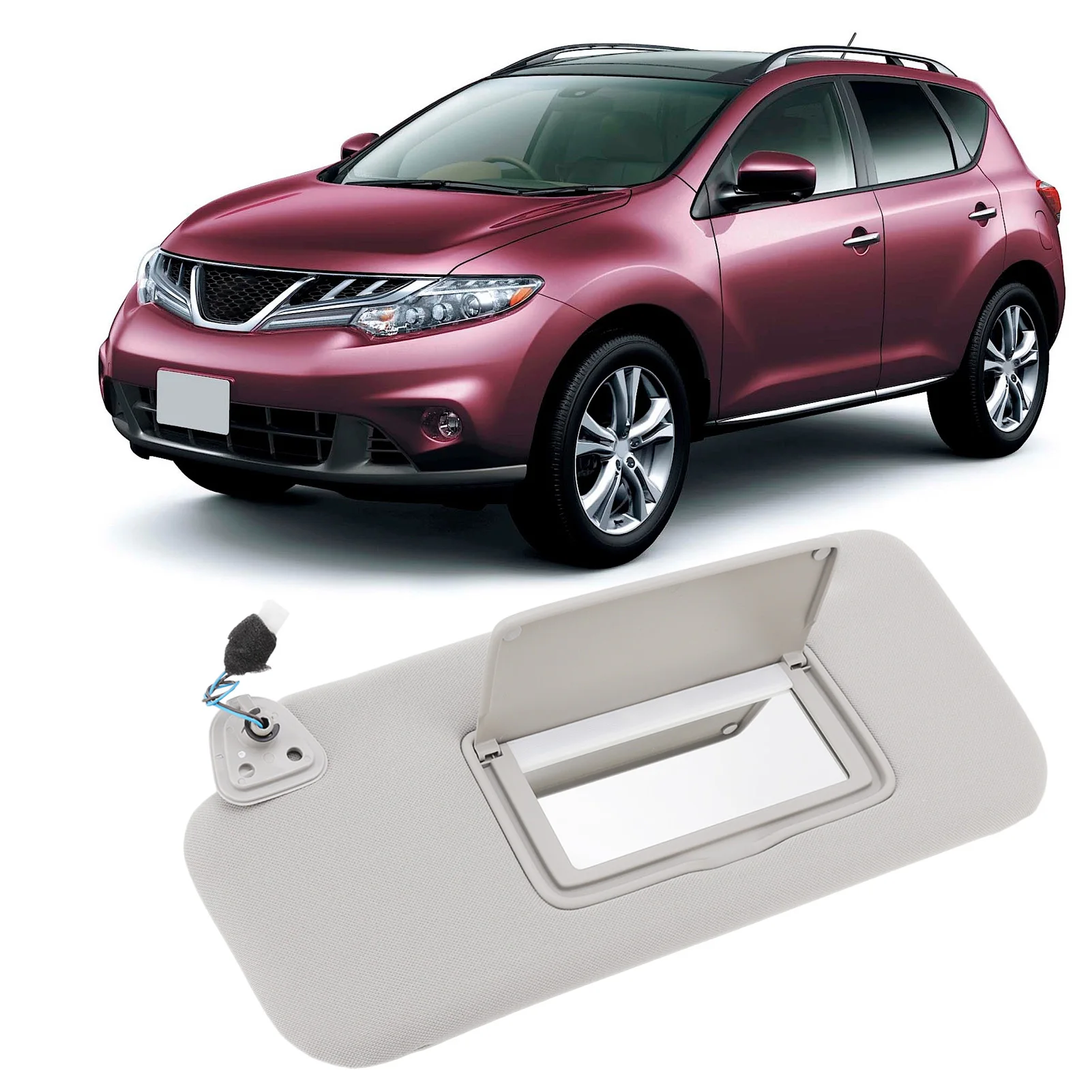 

Car Sun Shade Visor Sun Visor Left Driver Side Sun Visor 96401‑1AA1B Sun Visors Replacement for Murano 2009‑2014