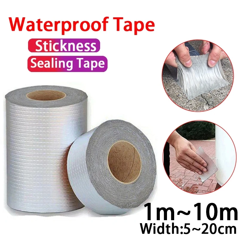 

Super Self Adhesive Waterproof Tape Sealing Duct Fix Stop Repair Roof Damage Wall crack Aluminum Foil Thicken Butyl Rubber Tape