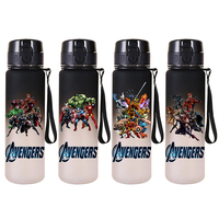 650ML Marvel Water Cup Portable Outdoor Sports Lock Bounce Cup Water Bottle with Handle for Children's Gift
