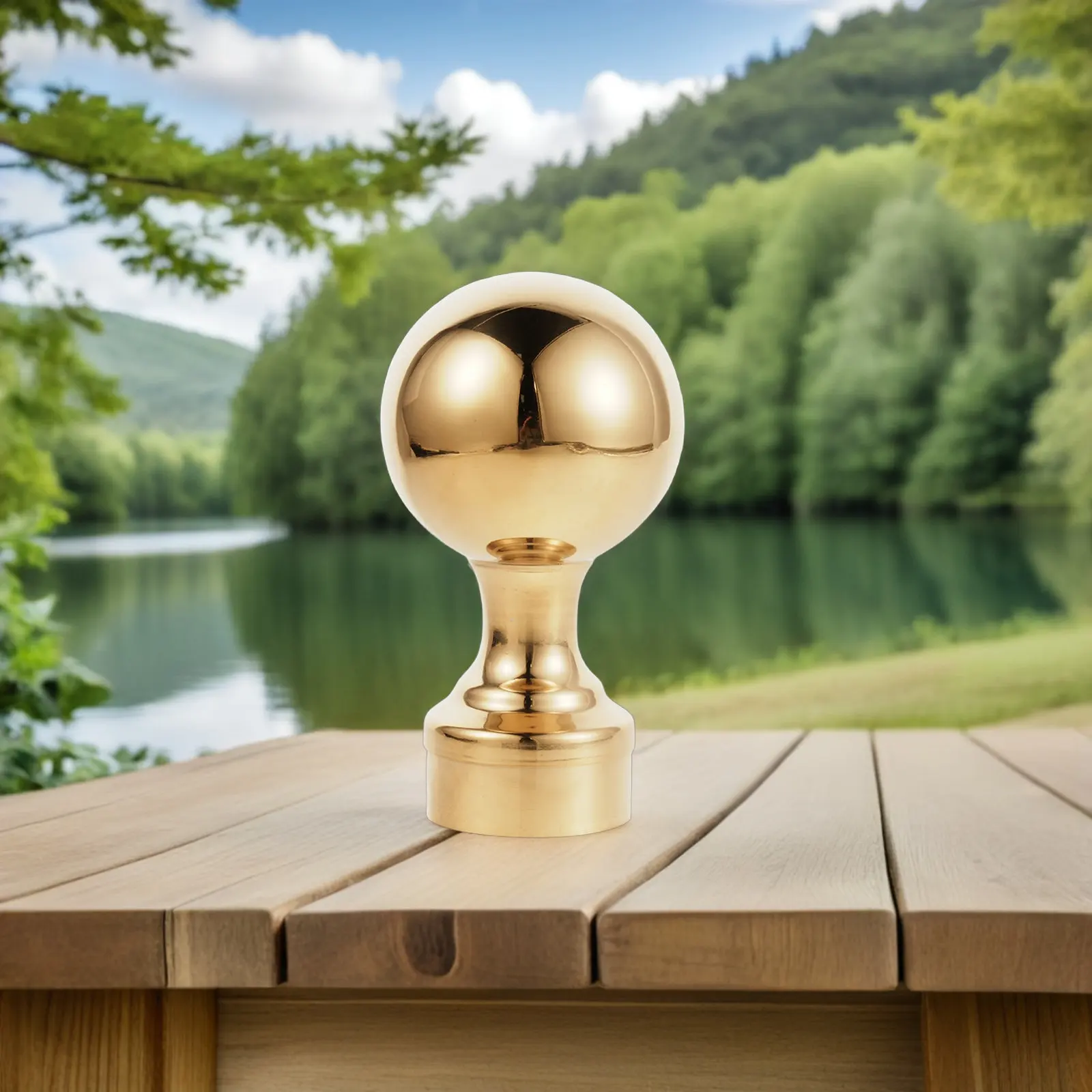 Weatherproof Metal Flag Pole Finial Ball Topper Decorative Flagpole Ornament for Outdoor Gardens Parks Flagpoles Replacement