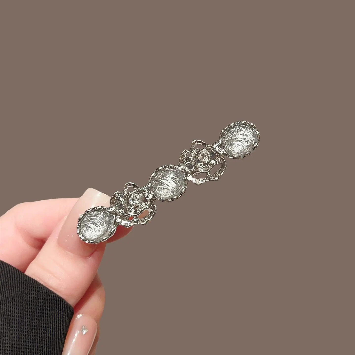Liquid Sweet Cool Style Alligator Hair Clip, Cat's Eye Stone Butterfly Hair Barrette for Women, Bangs Side Hair Pin, Korean Hair Accessory with Cool Aesthetic