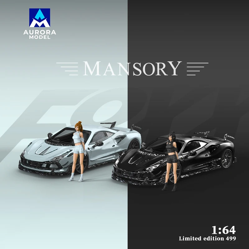 

*Pre-order*Aurora Model 1:64 F48XX Gray And Black Painting Alloy Car Model For Collection & Display&Gift
