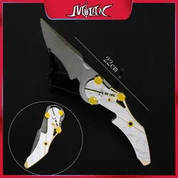 22CM Delta Force Chinese Game Peripherals Blade of Mercy Foldable Knife Full Metal Weapon Model Collectible Ornaments Boy Toy