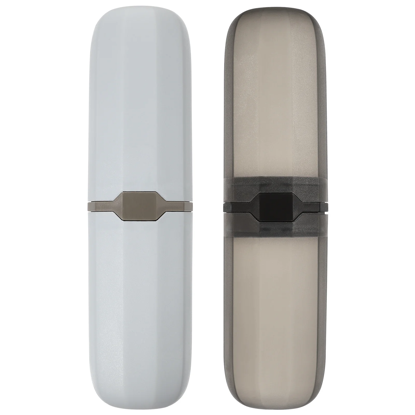 2 قطعة من حقائب فرشاة الأسنان المحمولة، حاملات السفر، صندوق تخزين بلاستيكي خفيف الوزن لرحلات التخييم، علبة فرشاة الأسنان #2