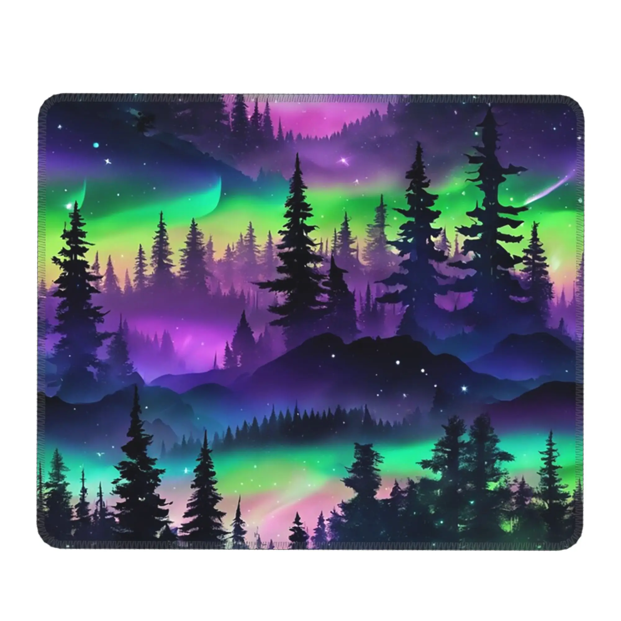 Aurora Borealis Northern Lights Forest Mouse Pad Computer Keyboard Mouse Mat Gamer Laptop Desk Mat Office Accessories Table Mats