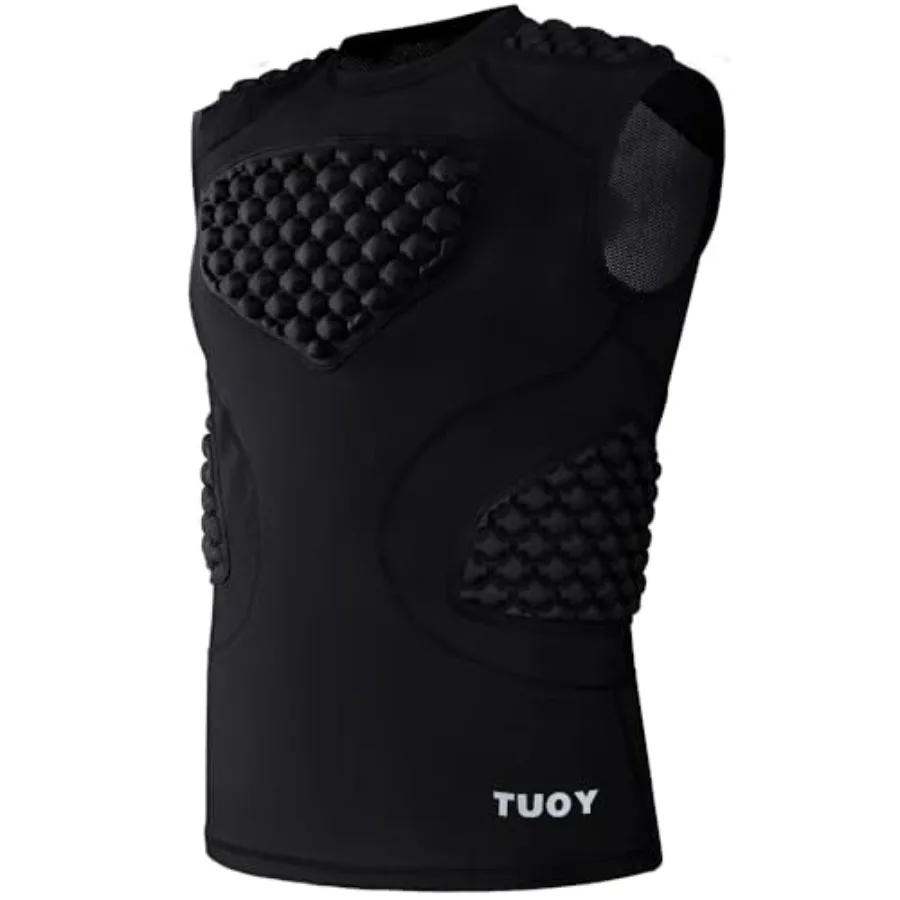 

Мужской защитный жилет для футбола с защитой груди и плеч, мягкая защитная футболка для взрослых для регби и софтбола