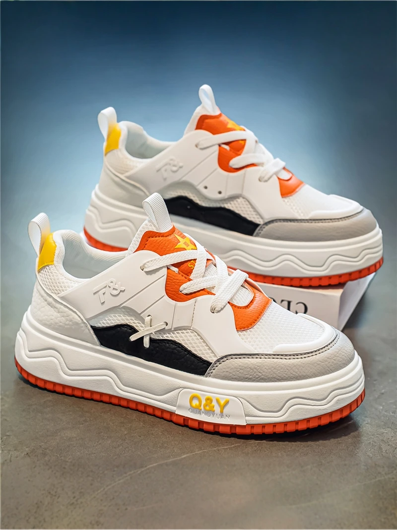 

Men's Summer Breathable Casual Mesh Upper Thick Bottom Sports Shoes Original Design for Teenagers And Young Adults