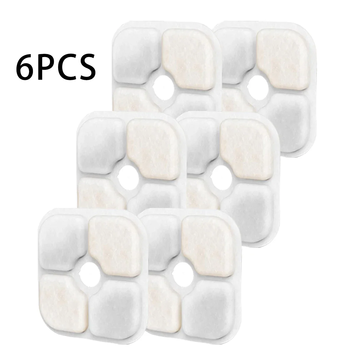 6/8/12/24 Pcs Replacement Activated Carbon Filter Cat Dog Drinking Fountain Replaced Filters for Pet Water Fountain Dispenser