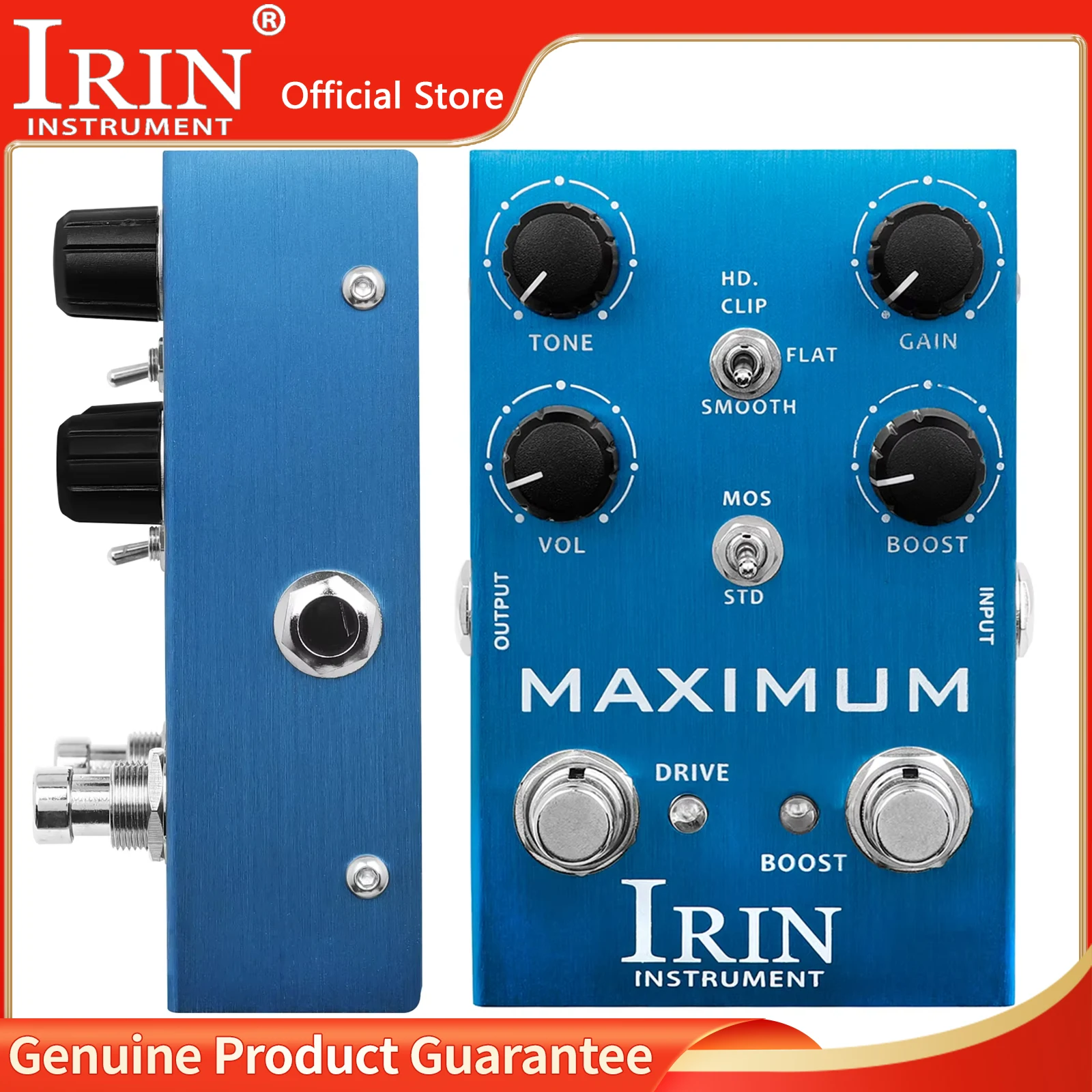 

Электрогитарная педаль эффектов IRIN AN-41: MAXIMUM Overdrive, Wild Overdrive, Distortion. Эффектор для гитары.