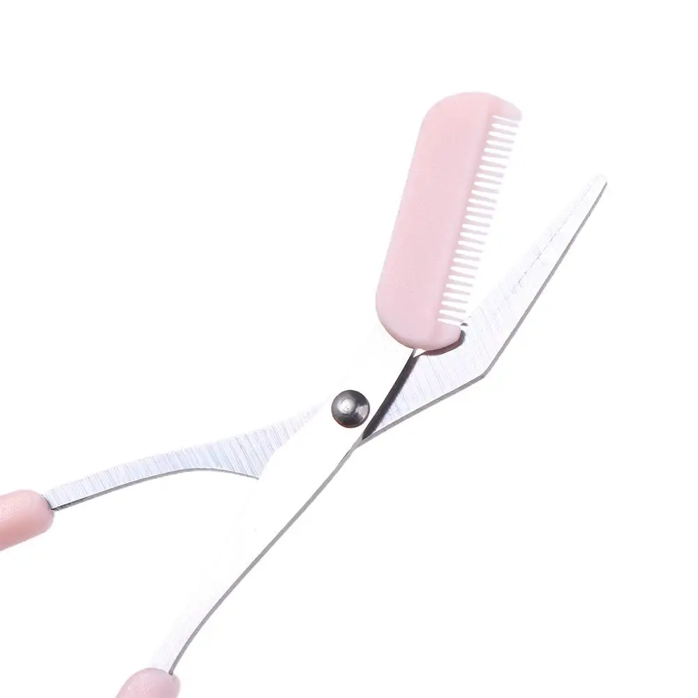 إزالة شعر الوجه اكسسوارات التجميل أداة قص الحواجب مجموعة مقص الحواجب مع مشط أدوات ماكياج الحاجب التشذيب