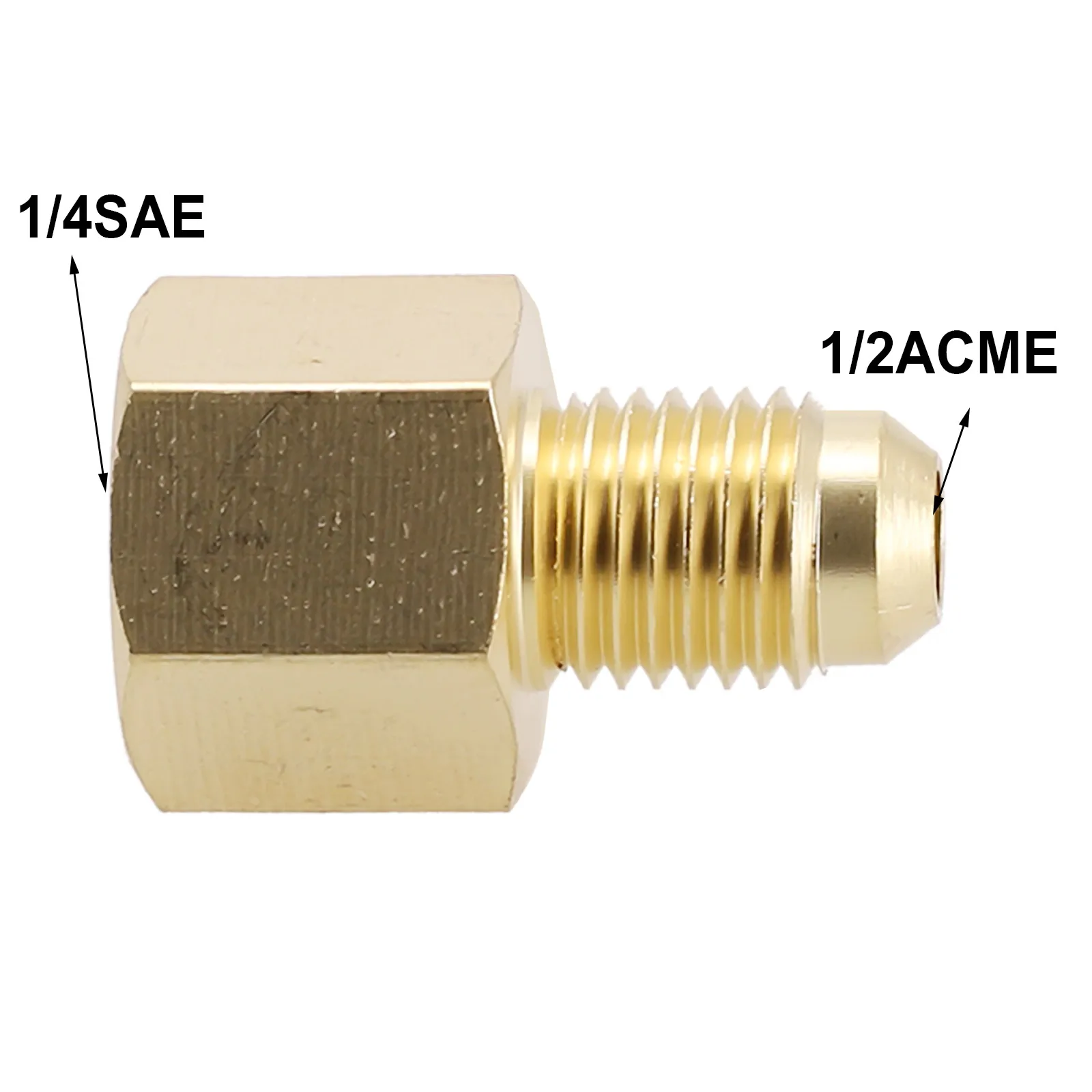 Sturdy R134A R12 Car Conditioner Adapter Quick Coupling 1/2 ACME Female 1/4 SAE Resistant to Aging and Easy to Install