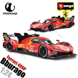 Bburago 1:24 Ferrari 499P LMH #51 Ferrari Model 2023 24h Le Mans Champion Ferrari Car Model Baking Paint Birthday Gifts