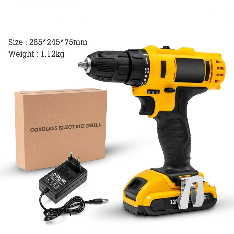 12V 16.8V 21V Cordless Drill Power Tools Wireless Drills Rechargeable Drill Set for Electric Screwdriver Battery Driller Tool