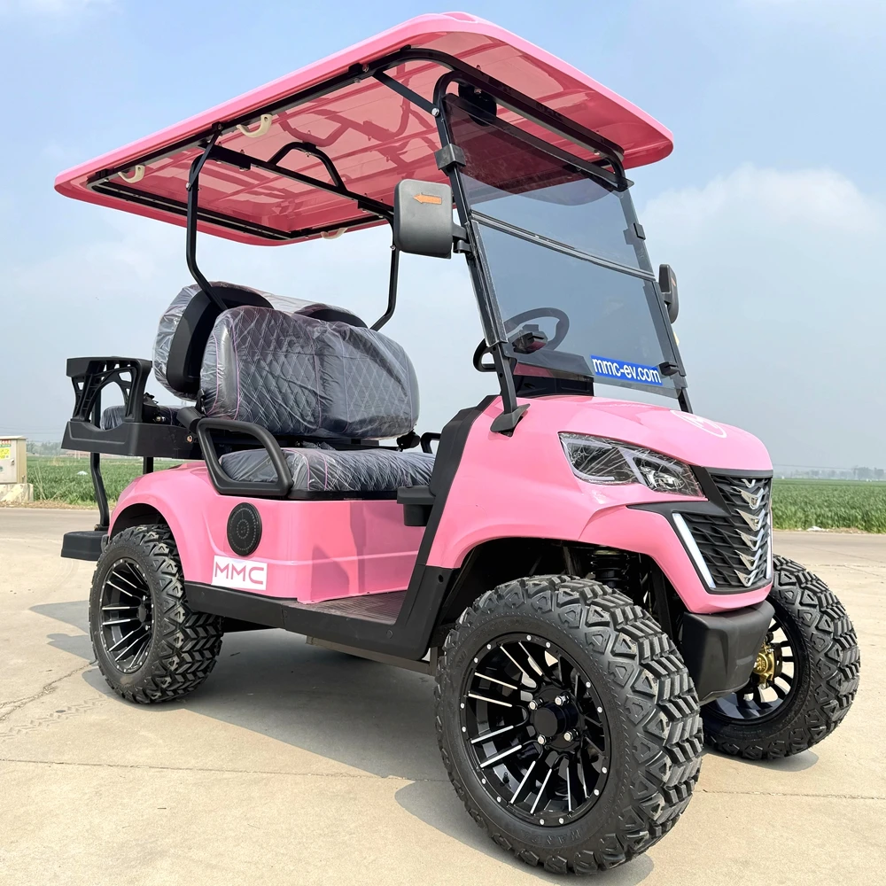 New Style MMC Lithium Battery Honoured Guest Hunting Car Utility Vehicle 2/4/6 Seats Multi-color Light Flashing Golf Carts