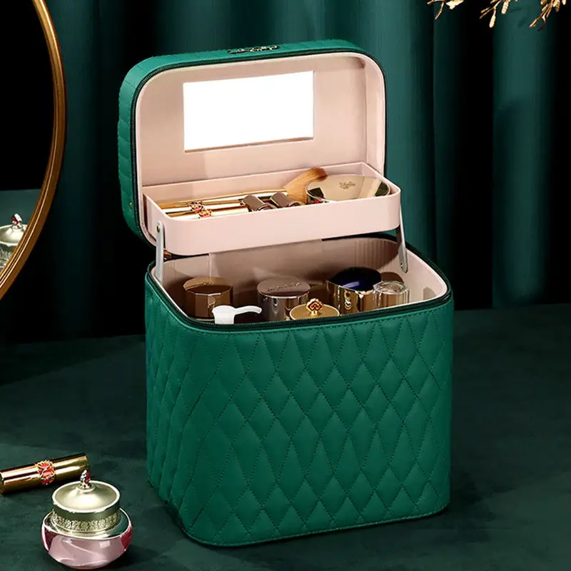 

Cosmetic Bag Portable Multifunctional Cosmetic Organizer Box Out Handheld Cosmetic Case