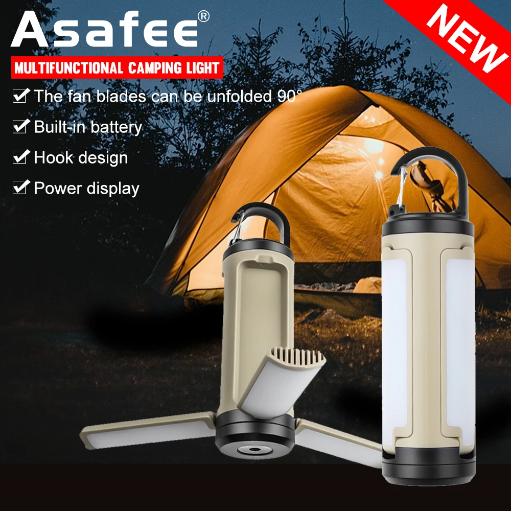 Asafee LY23 Outdoor Camping Light Adjustment 90° Side Light Rechargeable Flashlight Warm/White Lantern Portable Daily Use Lamp