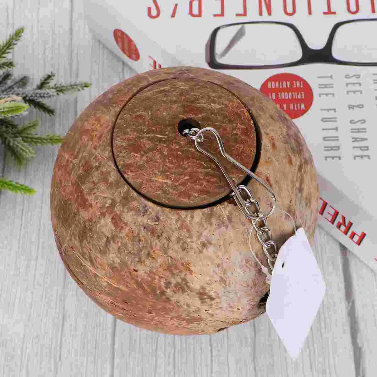 

2 Pcs Warm Bird Cage Nest Small Animal Cave Hanging for Pets Coconut Shell House