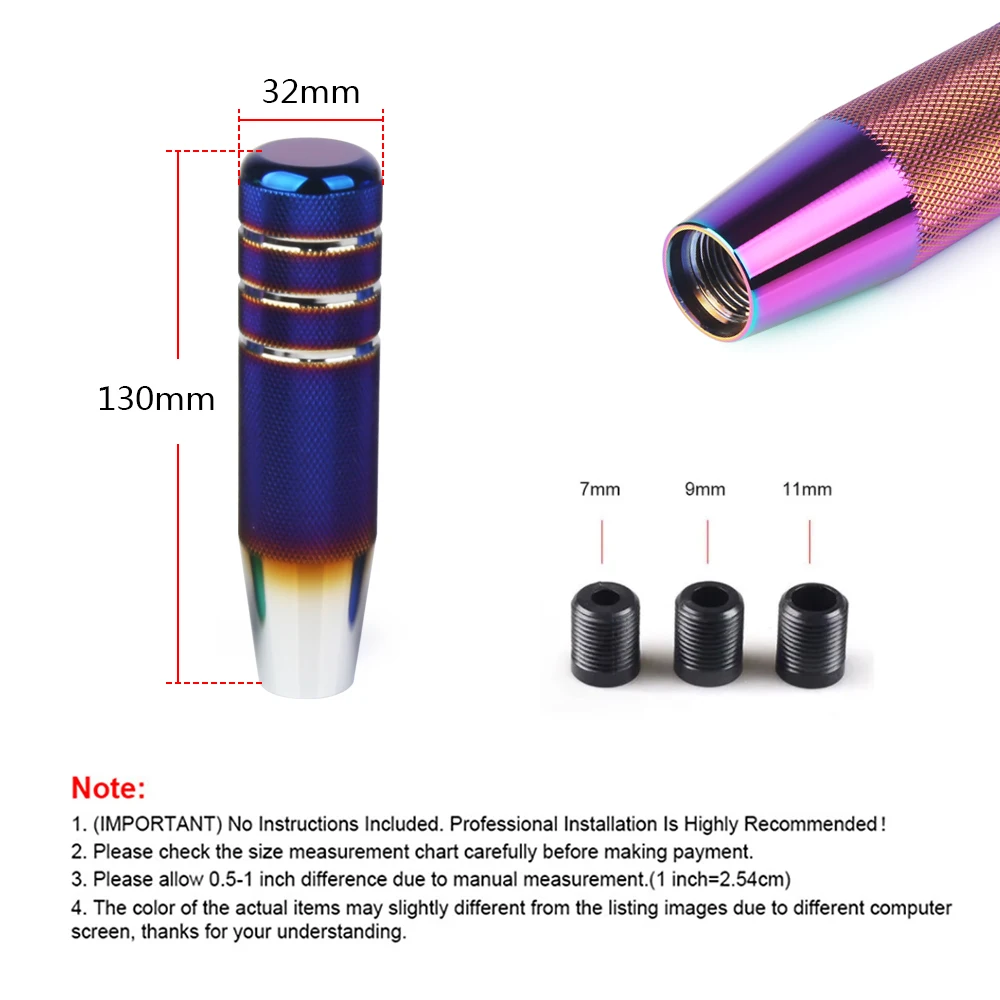 

Универсальная автоматическая ручка переключения передач JDM 130 мм с накаткой, ручная коробка передач, алюминиевая нескользящая ручка рычага переключения передач