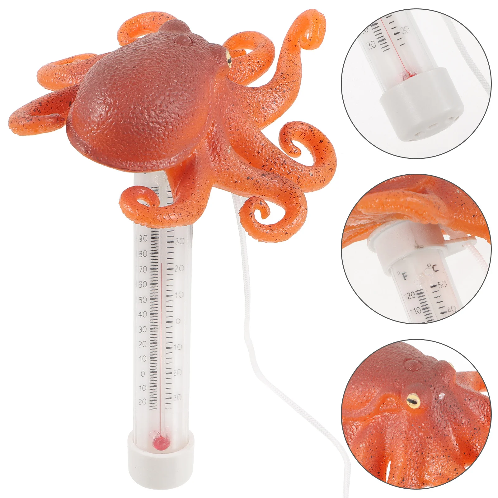 ميزان الحرارة لدرجة حرارة الماء العائمة بركة سبا حوض الاستحمام بركة السمك المزدوجة مقياس الاستجابة السريعة أداة قياس درجة الحرارة #6