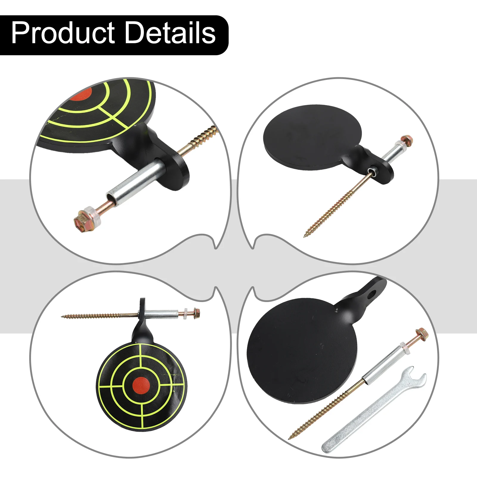 Spinner Targets Heavy Duty MetalSpinning Reset Target With Paper ForPaintball Rotation Anti Stress Aluminum Alloy