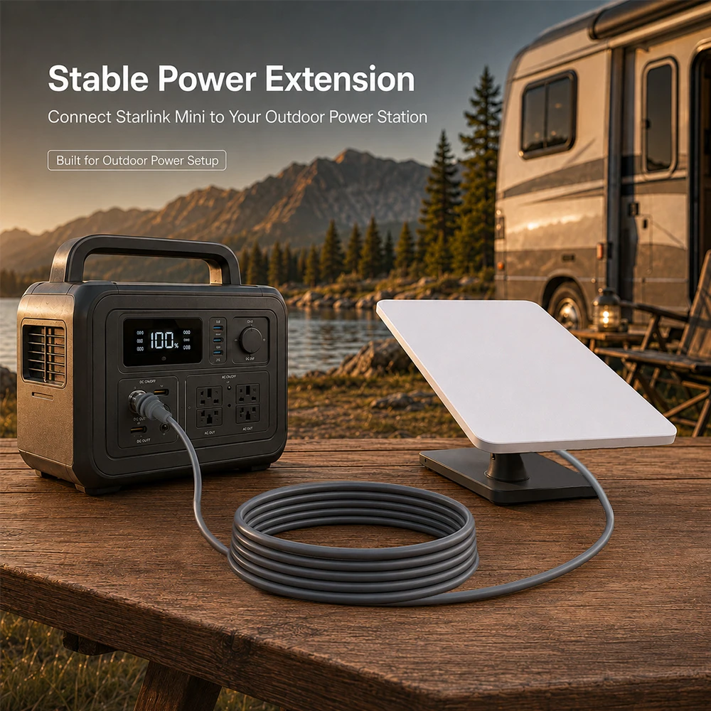 Kabel zasilający Starlink Mini DC-DC, wodoodporny IP67, z czystej miedzi, do użytku zewnętrznego, do Starlink Mini Satellite RV — zdjęcie produktu 3