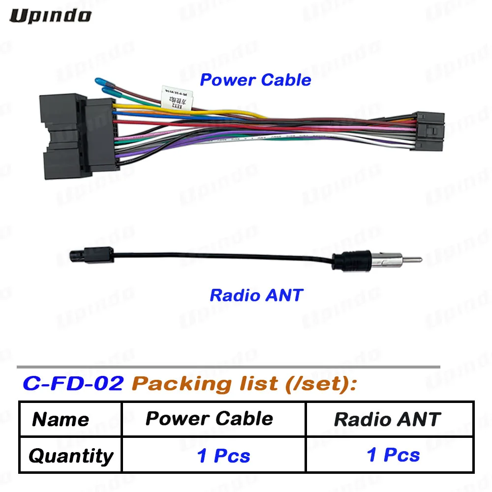 Car Audio Cable Adapter for Ford Ecosport Escort Transit Tourneo Wiring Harness Android Media Player