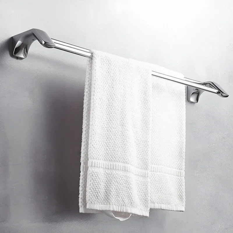 Stainless Steel Tube Plating Towel Rack Bathroom Bath Towel Rack Restroom Shelves Light Luxury Hanging Towel Racks