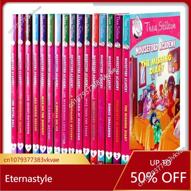 

16 Books Female Geronimo Stilton Thea Stilton Mouseford Academy Literary Novel Picture Book Kids English Comic Story Age 7-12Boo