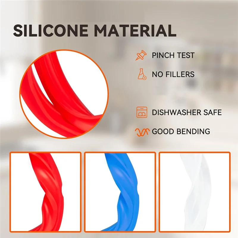 SOFT-3 Pack Silicone Sealing Rings For Instant Pot 5/6 Qt, Replacement Seal Gasket, Food-Grade Silicone Sealing Rings