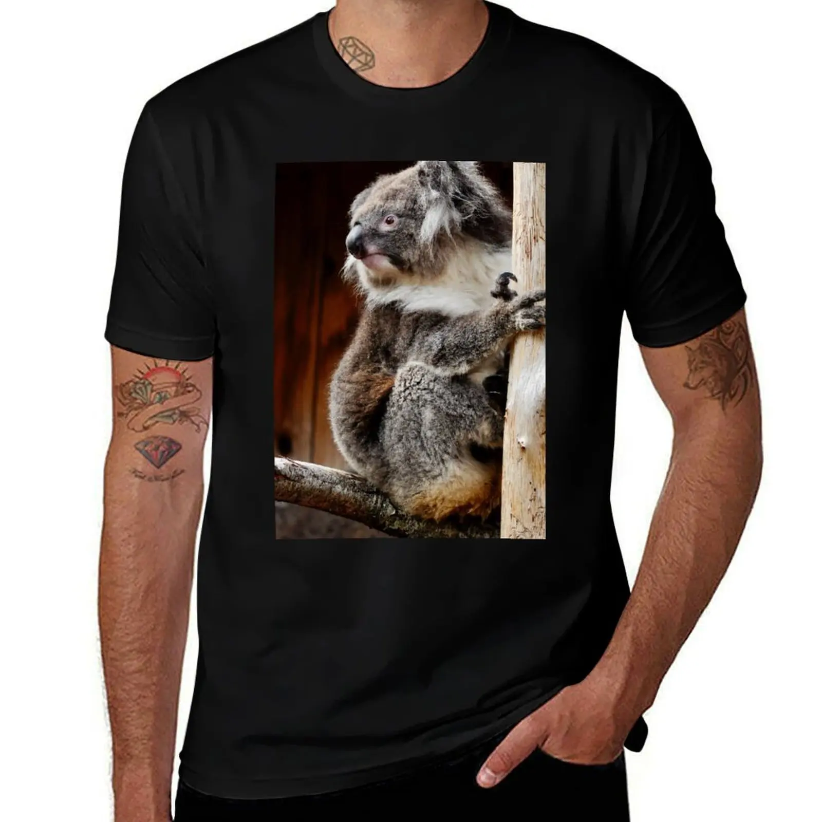 

Koala treehugger T-Shirt Basic Short Sleeve Cotton Blend T-Shirt