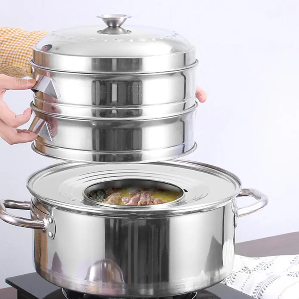 1Pcs Stainless Steel Steamer Rack Food Grade Rust Proof High Temp Resistant Steaming Pot Tray for Fish Buns Vegetables Tamales