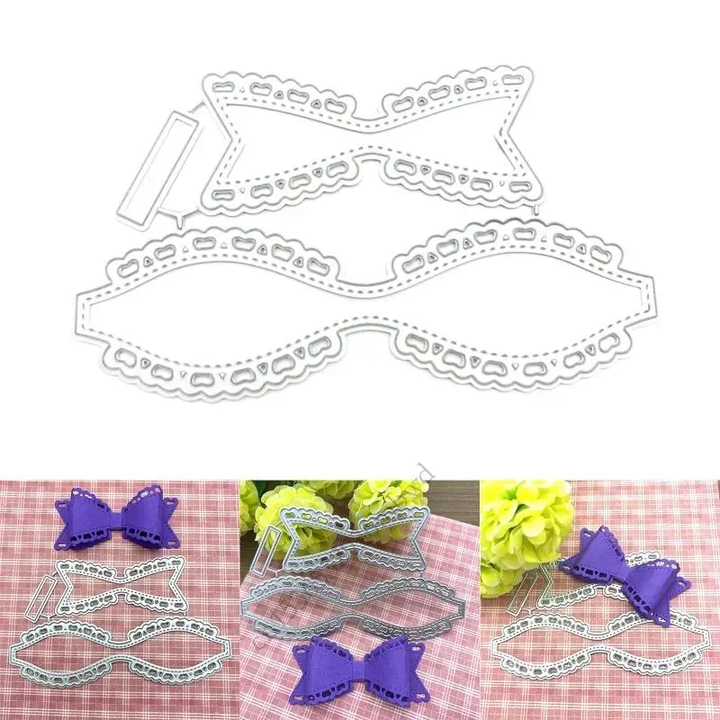 

K43D Bowknot Rutcure Dies Diy Альбом Mamp Paper Paper Card, выполняющий скрапбукинг для домашнего фестиваля, вечеринка, создание