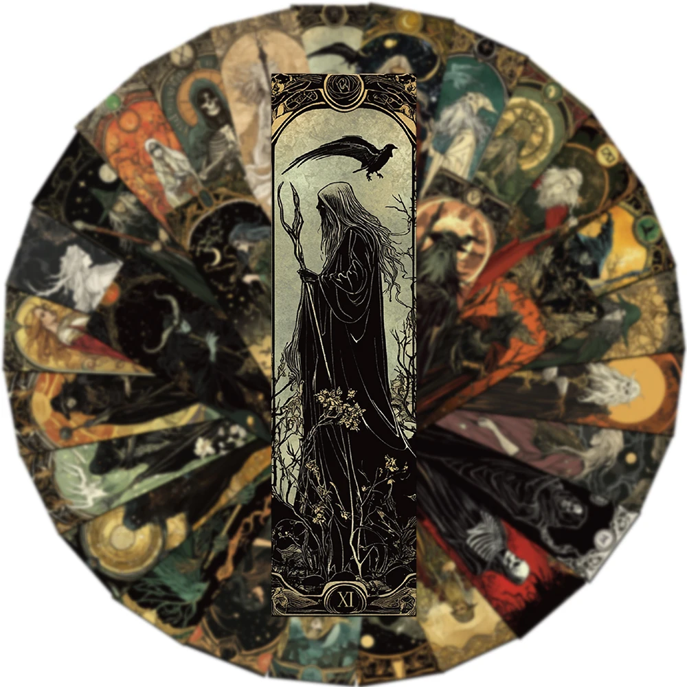  30 Stück Kreative Mystische Horror-Gothic-Stil Dunkle Zauberer-Lesezeichen Hochwertige Karten-Lesezeichen zum Markieren und Annotieren von Büchern