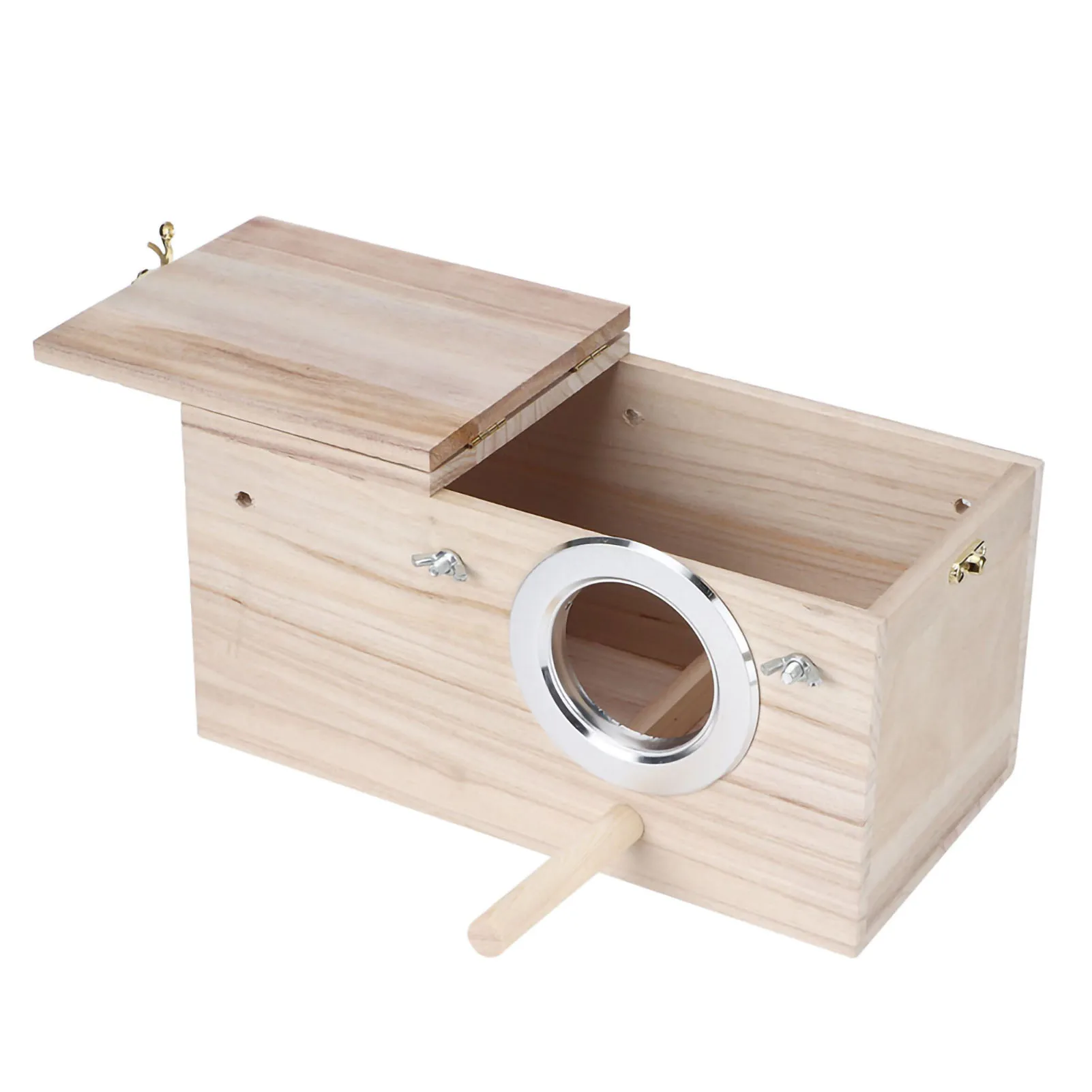 Wooden Durable Birds Nest Box Cockatiels Bird Breeding Boxes Outdoor Garden House Decoration