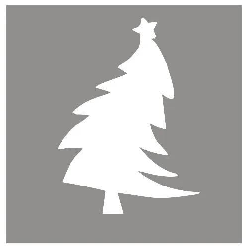 New Jargon Oblique Christmas Tree Sticker Decal Embellishment White