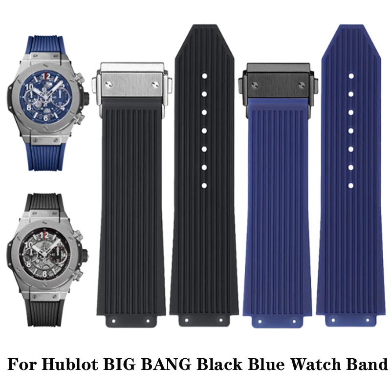 Breathable Silicone Watchbands for Hublot Yubo Big Bang Classic Fusion Series Waterproof Sweatproof Watch Strap 26x19mm