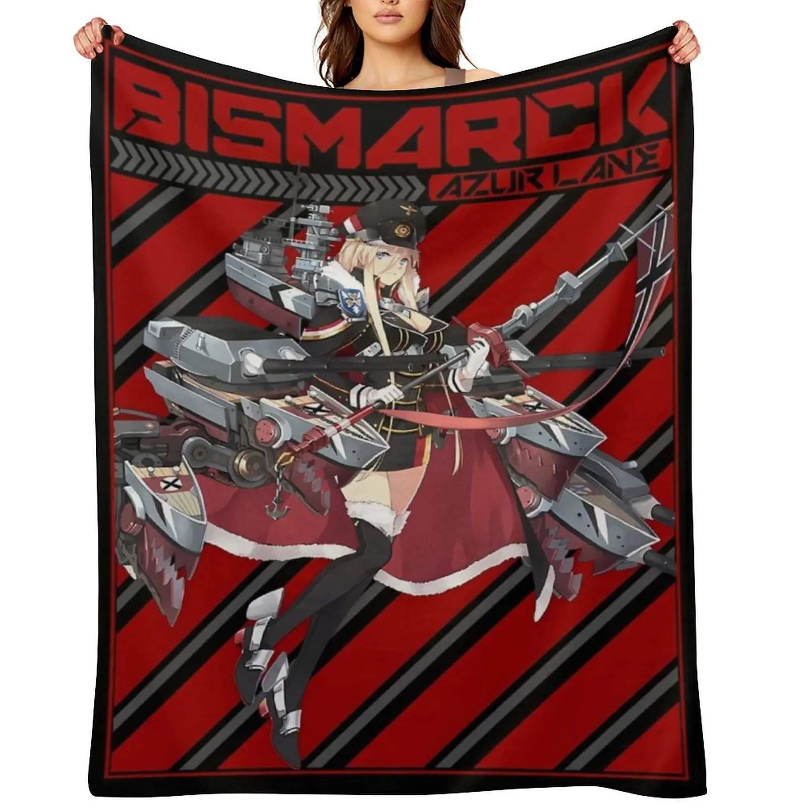 

AZUR LANE BISMARCK Throw Blanket blankets and throws For Decorative Sofa halloween Decorative Sofa Blankets
